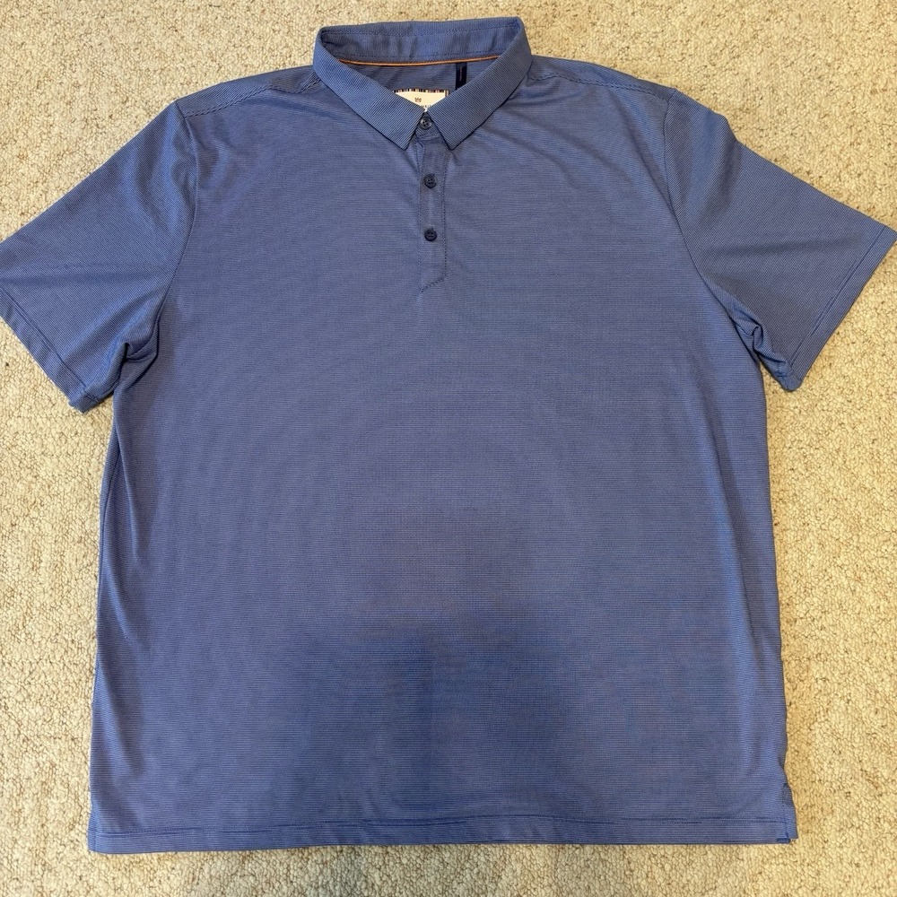 Modern Ambition Polo Men's 2XL Blue Stretch Moisture Wicking Shirt Golf